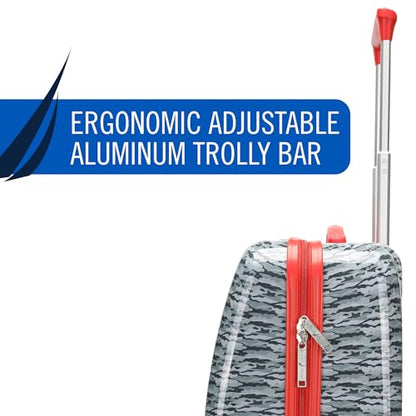 Nautica Kids 18" Hardside Carry-on Suitcase with Spinner Wheels, Shark Attack - color: Shark Attack
