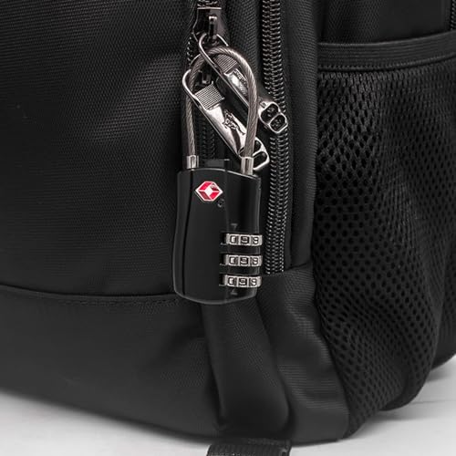Maizoon 2 Pack TSA Approved 3-Digit Combination Lock with Password Resettable Combo for Travel Luggage Backpak Suitcase Baggage Durable Security Stylish Compact Red - color: Red