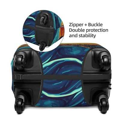 Travel Luggage Cover Sea Turtle, High Elasticity Washable Travel Baggage Protector Case Fits 22-24 in - color: Sea Turtle, size: 22-24 in