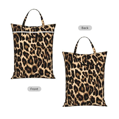 "cheetah skin Leopard print 2-Pack Travel Laundry Bags for Dirty Clothes- Large Waterproof Laundry Tote, Wet & Dry Use, Reusable Foldable Carry Handles for Vacation, Gym & Dorm" - color: Cheetah Skin Leopard Print