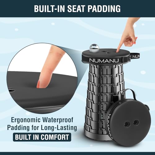 NUMANU Padded Collapsible Stool for Adults, Folding Seat, 620 lbs - size: 1x Padded Seat