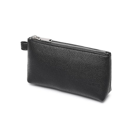 Small Makeup Bag for Purse, Leather Cosmetic (Black) - color: PU/Black