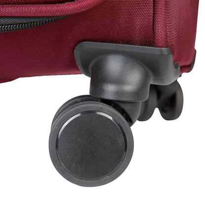 Kenneth Cole REACTION The Venturer 20-Inch Carry-On Lightweight Durable Softside 8-Wheel Spinner Cabin Size Luggage, Wine - color: Wine, size: Medium