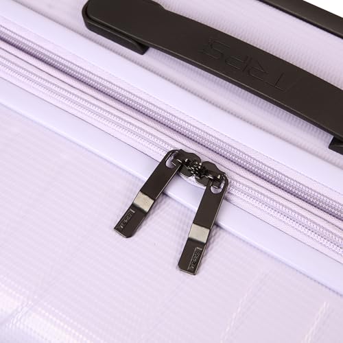 TRIPS RIDGELINE 28-Inch Lightweight Durable Hardside 8-Wheel Spinner Checked Suitcase Size Luggage, Lavender - color: Lavender, size: LARGE CHECKED