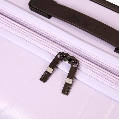 TRIPS RIDGELINE 28-Inch Lightweight Durable Hardside 8-Wheel Spinner Checked Suitcase Size Luggage, Lavender - color: Lavender, size: LARGE CHECKED