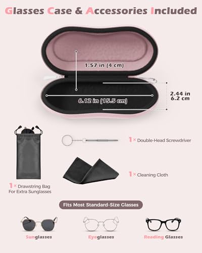 ProCase Sunglasses Case, Hard Shell Glasses Case for Men Women -Lightpink - color: Lightpink