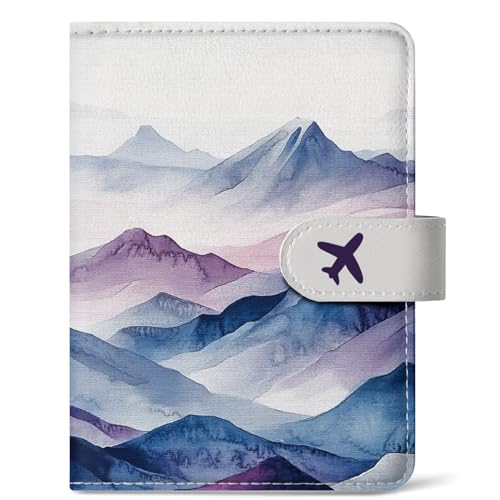 Passport Holder for Travel, RFID Blocking Wallet with Magnetic Closure - color: I-Hill