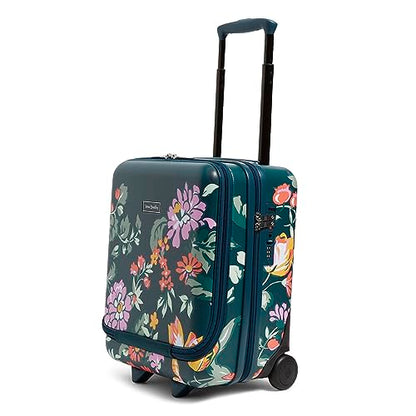 Hardside Underseat Rolling Suitcase Luggage, Fresh-Cut Floral Green - color: Fresh-Cut Floral Green