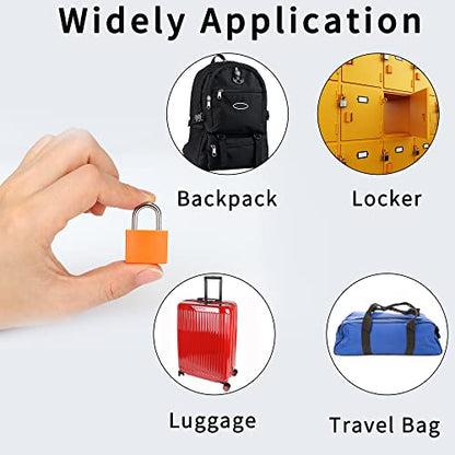 Febwind 5 Pcs Suitcase Locks, Multicolor, with Copper Keys - color: 5 Colors