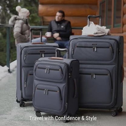 Ricardo Beverly Hills Montecito 3.0 Softside Luggage Collection Expandable Suitcases with Wheels and TSA Lock, 25" Medium Check-in (Graphite, 25-inch Medium Check-in) - color: Graphite, size: 25-inch Medium Check-in