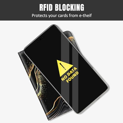 Rimilak Passport Holder,RFID Blocking Passport Cover, Black Gold Marble - color: Black Gold Marble