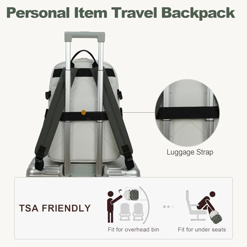 VANKEAN 17.3 Inch Laptop Backpack for Women Large Capacity - color: Beige-army Green, size: 17.3 Inch
