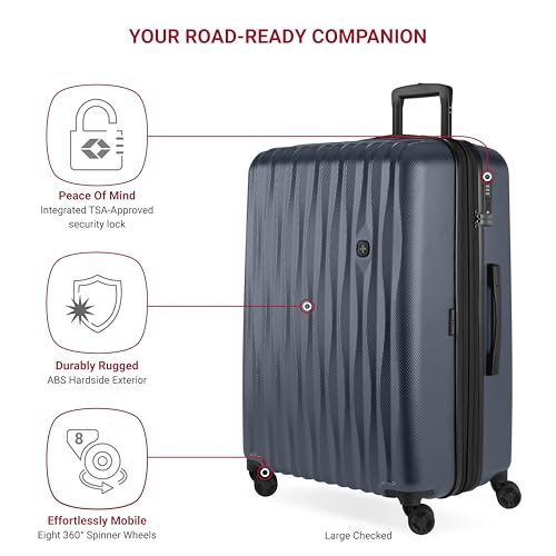 SwissGear 7272 Energie Hardside Expandable Luggage with Spinner Wheels, Navy, 3-Piece Set (19/24/27) - color: Navy, size: 3-Piece Set (19/24/27)