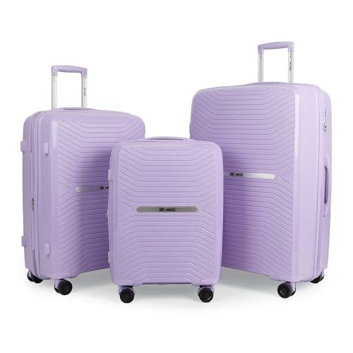 3-Piece Set(20/25/29in),Luggage w/TSA LOCK,Expandable 20% - color: Lavender, size: 3-Piece Set (20"/25"/29'')
