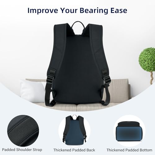 HanTrip 13 Inch Mini Small Travel Backpack Cary on For Women Men, Black - color: Black, size: 13 Inch