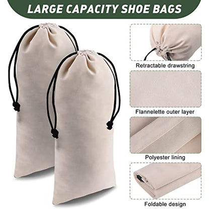 Kenning 12 Pcs 8 x 17 in Single Shoe Bags for Travel with Drawstring