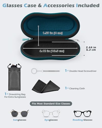 ProCase Sunglasses Case, Hard Shell Glasses Case for Men -Caribbeanblue - color: Caribbeanblue