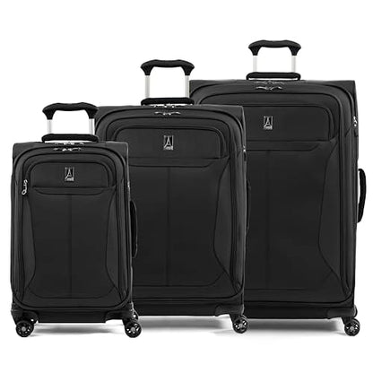 Travelpro Tourlite Softside 3-Piece Set, Expandable Luggage, 4 Spinner Wheels, Lightweight Suitcase, 21" Carry-On, 25" Checked Medium, 29 Check Large, Black - color: Black, size: 3-Piece Set (21/25/29)