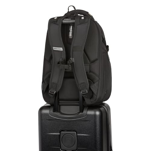 SwissGear Endure ScanSmart 17" Laptop Backpack – Reflective Tech Backpack with ScanSmart Compartment – Multiple Organizer Pockets – Black - color: Black