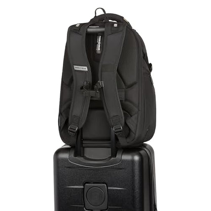 SwissGear Endure ScanSmart 17" Laptop Backpack – Reflective Tech Backpack with ScanSmart Compartment – Multiple Organizer Pockets – Black - color: Black
