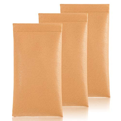 TRIUMPH VISION Eyeglass Case Glasses Case Soft Sunglass Pouch Sleeve 3 Pack - color: 3 Pack Khaki