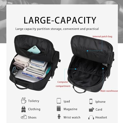 HEAD Large Business Backpack for Men,Travel Backpacks Fits 17.3 inch Laptop