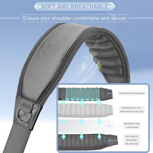ZINZ 78-Inch Shoulder Bag Strap,Gray - color: Gray