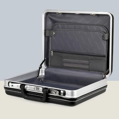 Baxi&barna ABS&PC Business Briefcase, Security Lockbox for Important Documents, New Aluminum Frame Money Box