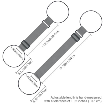 Add Bag Luggage Strap for Suitcases - LHZHLE 2 Pcs Adjustable Bungee Straps - color: 02 Gray