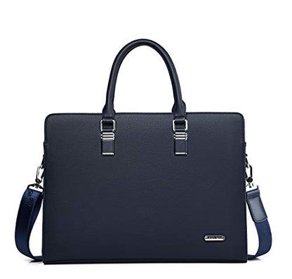 FSD.WG]Business Bag Leather Briefcase Shoulder Laptop Business Bag for Men - color: Blue(xl)