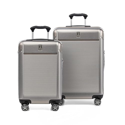 Travelpro Platinum Elite Hardside Luggage 2-Piece Set, Sand, 21 & 25-Inch - color: Metallic Sand, size: 2-Piece Set (21/25)