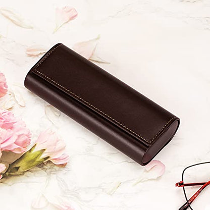 Vemiss Hard Shell Eyeglass Cases, Lightweight Portable Glasses Case for Women Men - color: Z-brown