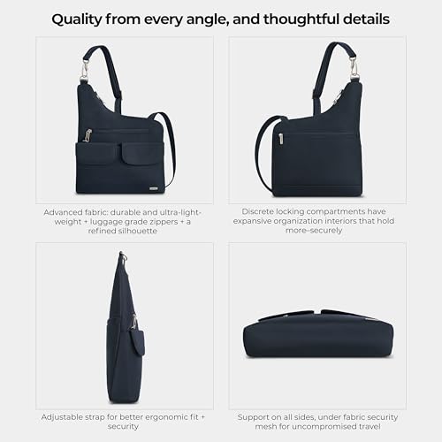 Travelon Anti-Theft Classic Crossbody Bag - color: Midnight