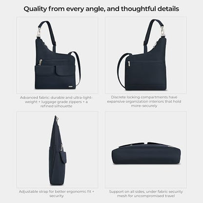 Travelon Anti-Theft Classic Crossbody Bag - color: Midnight