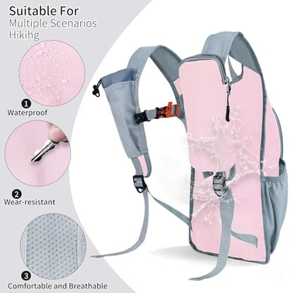 Small Hiking Backpack Packable Lightweight for Women Men - color: Pink, size: 15L