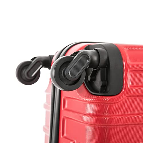 InUSA VASTY 20-Inch Carry-On Hardside Spinner Luggage Lightweight Red - color: Red, size: 20 Inch