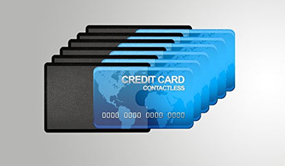 Credit Card Holder, 6 Premium RFID Blocking Sleeves with Clear Front for Easy Viewing, Prevent Identity or Financial Theft from High Tech Thieves
