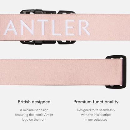 Antler Adjustable Hardside Luggage Strap, Moorland Pink, 67x1.4 - color: Moorland Pink