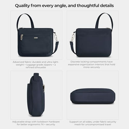 Travelon Anti-Theft Classic Small East/West Crossbody - color: Midnight