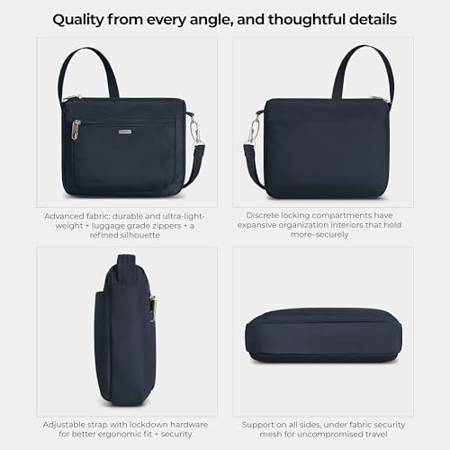 Travelon Anti-Theft Classic Small East/West Crossbody - color: Midnight