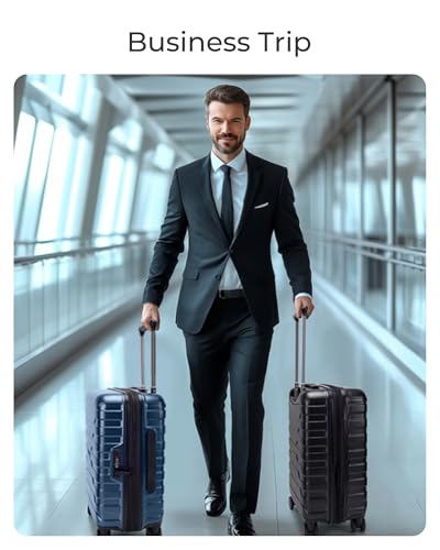BAGSMART Carry-On Luggage 20" Expandable Spinner 22x14x9,Teal Blue - color: Teal Blue