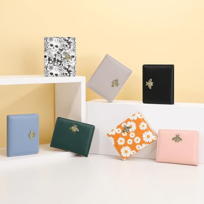 Small Women Wallet RFID Blocking Bifold Pocket Wallet Slim Compact Ladies Purse Mini Wallets For Women (Dark Green) - color: Dark Green