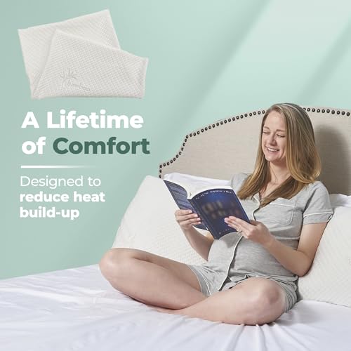 Snuggle-Pedic Pillow Covers - Zippered Body Pillow Protector w/Kool Flow Technology, 20x54 Inches - Made in The USA - size: Body