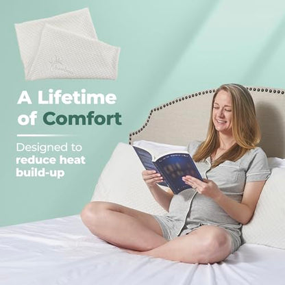 Snuggle-Pedic Pillow Covers - Zippered Body Pillow Protector w/Kool Flow Technology, 20x54 Inches - Made in The USA - size: Body