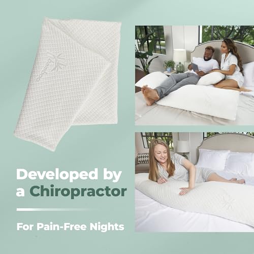 Snuggle-Pedic Pillow Covers - Zippered Body Pillow Protector w/Kool Flow Technology, 20x54 Inches - Made in The USA - size: Body