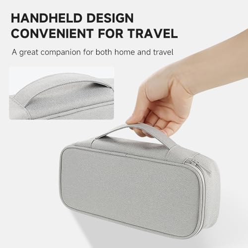 Teskyer Tech Organizer Pouch with Handle, Grey - color: Grey, size: Single Layer