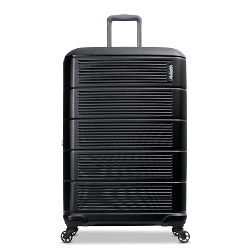 American Tourister Stratum 2.0 Hardside Expandable Luggage with Spinners | Jet Black | 3PC (CO/MED/LG) - color: Jet Black, size: 3-Piece Set (Carry on/Medium/Large)