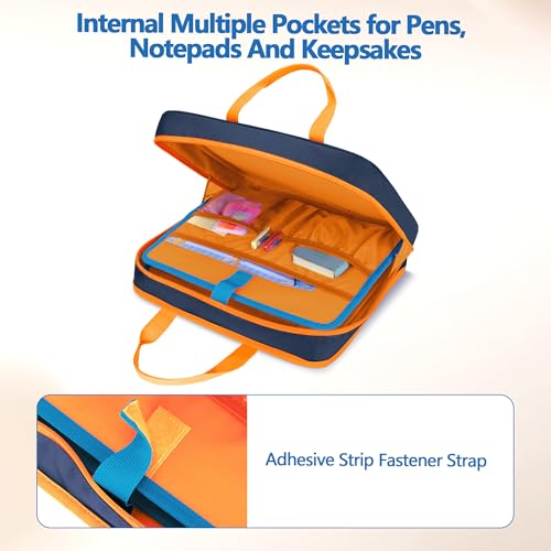 Zipper Document Bag for Boys and Girls, Baby Portfolio Organizer Case - color: Blue