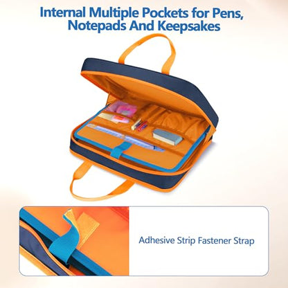 Zipper Document Bag for Boys and Girls, Baby Portfolio Organizer Case - color: Blue