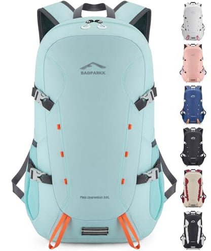 BAGPARKK 35L Ultra Lightweight Foldable Packable Hiking Backpack - color: Sky Blue（35l）